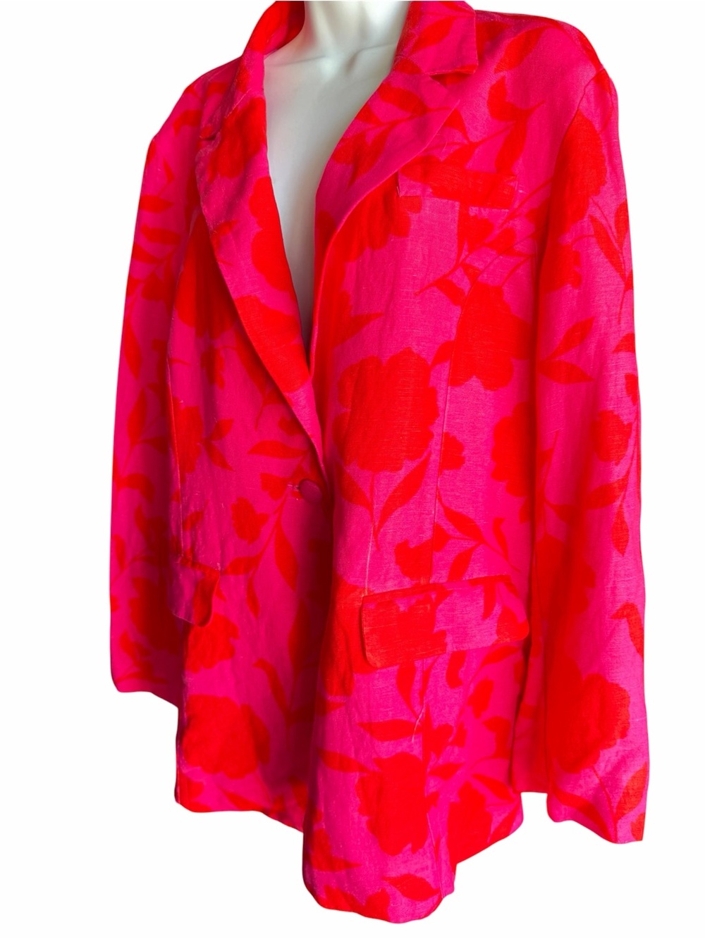 kate spade x Target Hot Pink & Red Floral Blazer Jacket - Bold Statement Blazer